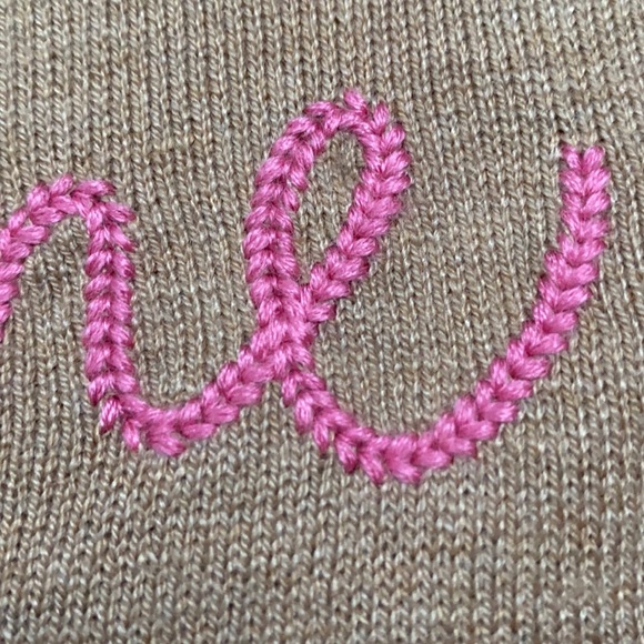 Loft L’Automme Crew Neck Sweater 💗 Camel & Pink - Picture 15 of 15